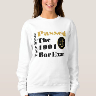 Moletom Passou no exame de Bar! (Personalizar Estado e Ano