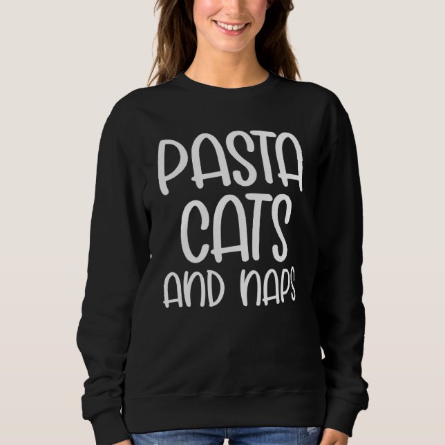 Moletom Pasta Cats and Naps Snacks Cat  Slogan (Frente)