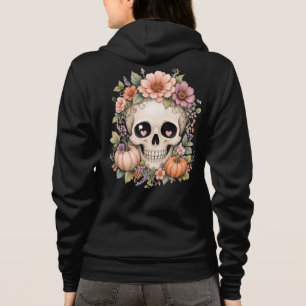 Moletom Pastel Cute Crânio PNG Coquette Outono Flores &