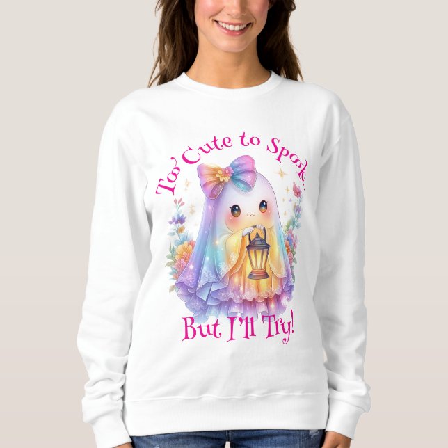 Moletom Pastel Kawaii Ghost Women's Halloween (Frente)