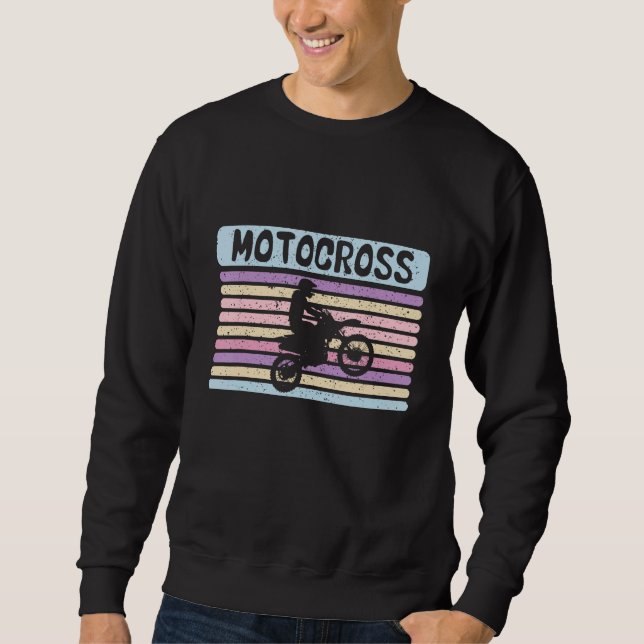 Moletom Pastel Motocross Vintage Dirt Track Racing Biking (Frente)
