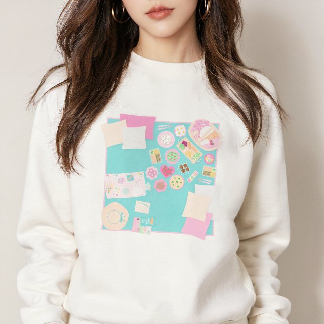 Moletom Pastel Picnic Aesthetic Cozy Cute Sweatshirt (Criador carregado)