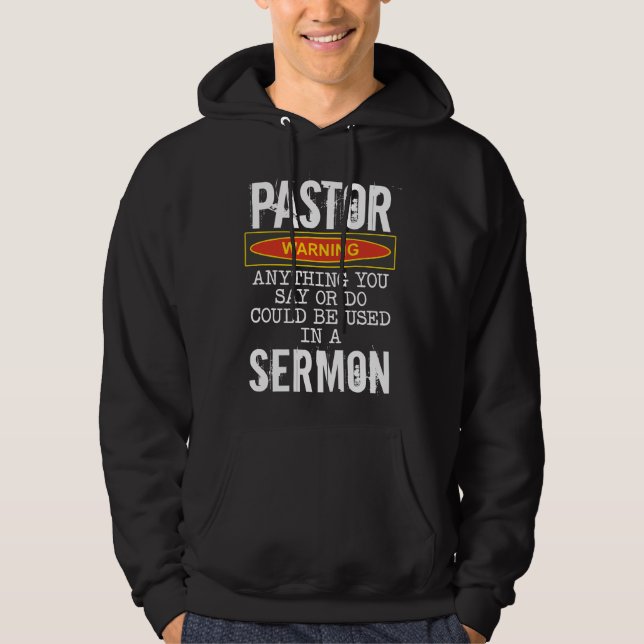 Moletom Pastor Avisando Pastor Engraçado Qualquer Coisa Qu (Frente)