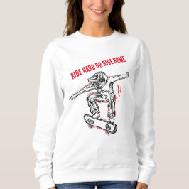 Moletom Pateador Voador Fazendo Médio-Ar-Skateboard