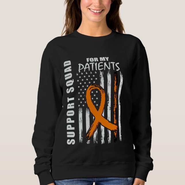 Moletom Patients Nurse RN Multiple Sclerosis Flag Supporte (Frente)