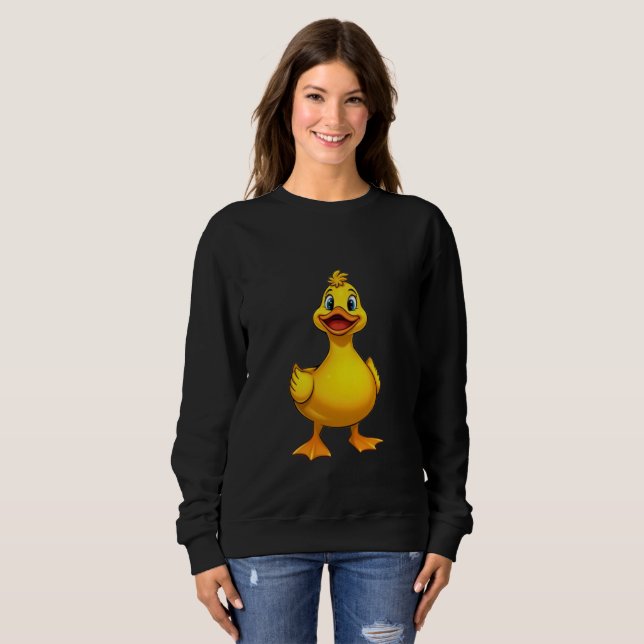 Moletom Pato Amarelo Amigável (Frente Completa)