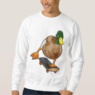 Moletom Pato como skater com skate