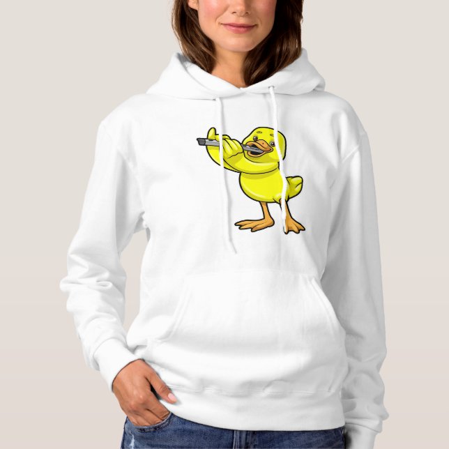 Moletom Pato na Música com Flauta (Frente)