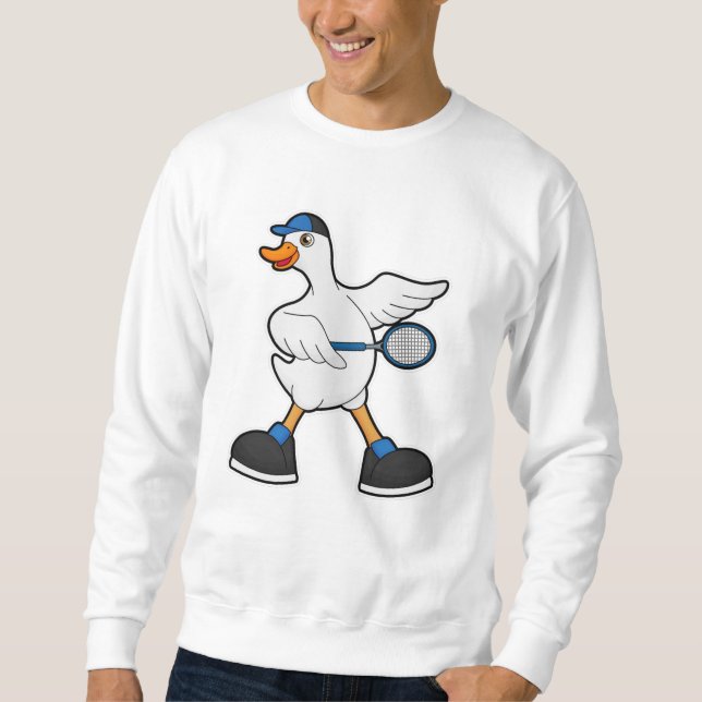 Moletom Pato no Tênis com Tênis raquete e Boné (Frente)