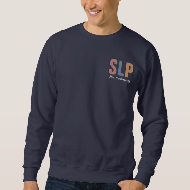 Moletom Patologista de Voz Retro SLP Personalizado (Frente)