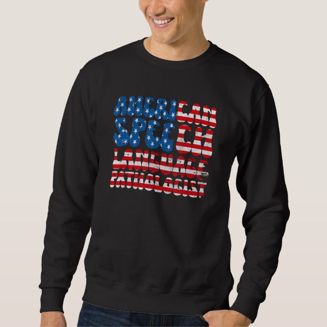 Moletom Patologista norte-americano Flag SLP (Frente)