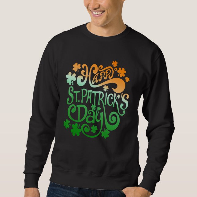 Moletom Patrick S Day Lucky Irish Shamrock C Men (Frente)