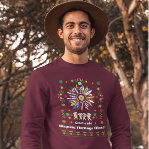 Moletom Patrimônio Hispânico Mês Latino Flagres girassol D