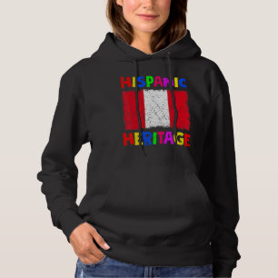 Moletom Patrimônio Nacional Hispânico Mês Latina Bandeira 