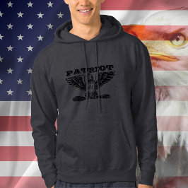 Moletom Patriota Americano da Águia, Monograma Hoodie Masc