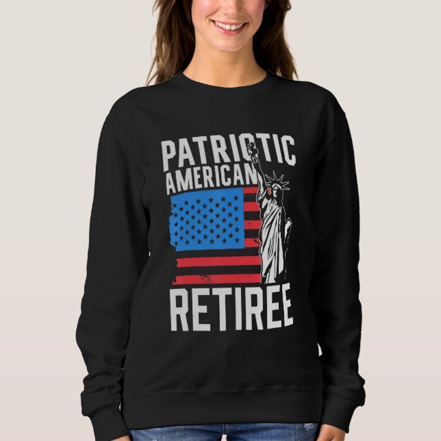 Moletom Patriotic American Retiree Us America Usa Patriot  (Frente)