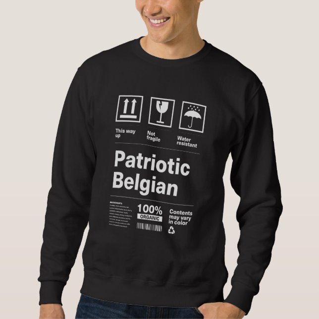 Moletom Patriotic Belgian Patriotism Belgium Country Pride (Frente)