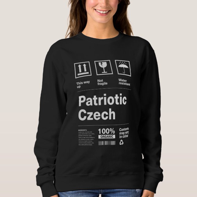 Moletom Patriotic Czech Patriotism Czech Republic Country  (Frente)