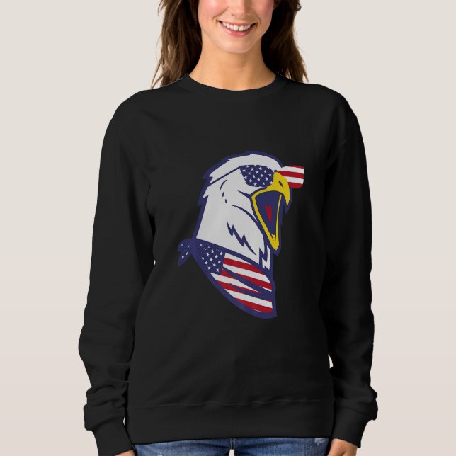 Moletom Patriotic Eagle American Flag Usa 4th Of July Amer (Frente)