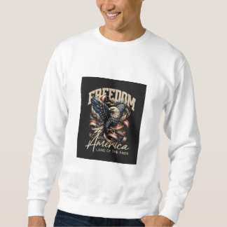 Moletom Patriotic Eagle "Freedom America" Sweatshirt 