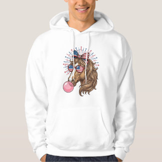 Moletom Patriotic Horse Bubble Gum Vintage Vector Shirt De