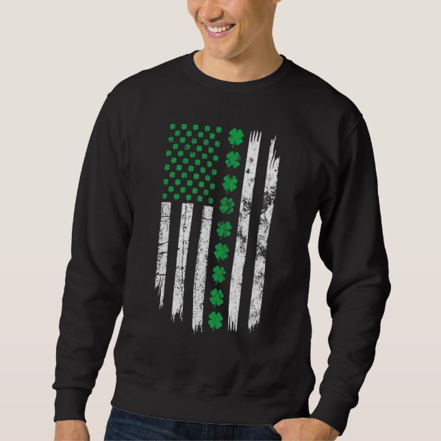 Moletom Patriotic Irish American Flag Patricks Day Ireland (Frente)