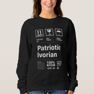 Moletom Patriotic Ivorian Patriotism Ivory Coast Country P