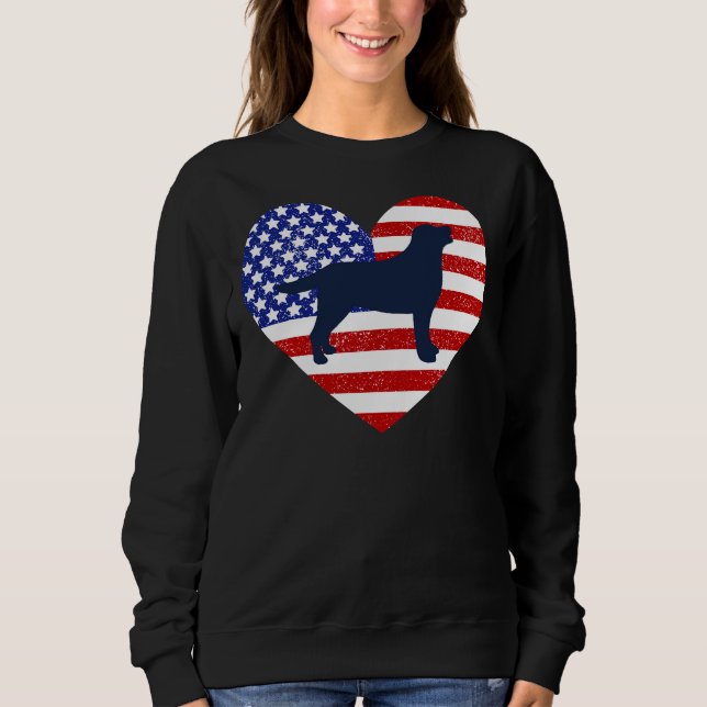Moletom Patriotic Labrador Silhouette (Frente)