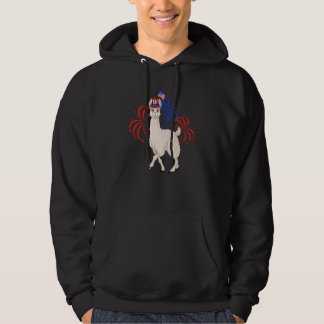 Moletom Patriotic Llama July 4th For Men Women Animal