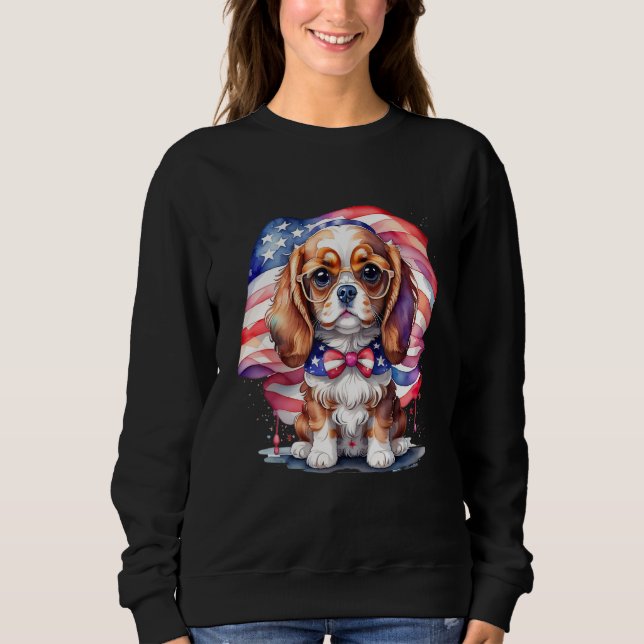 Moletom Patriotic Puppy 4th of July USA Independence Day 3 (Frente)