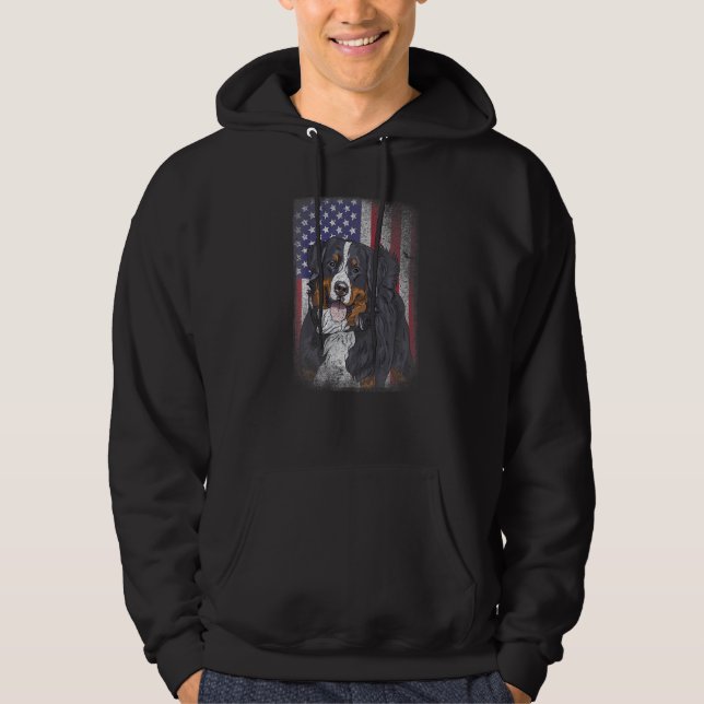 Moletom Patriotic USA Flag Australian Shepherd for Lab Own (Frente)