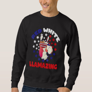 Moletom Patriótica Americana Red Flag Llama 4º De Jul