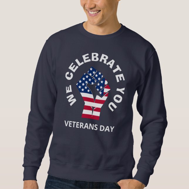 Moletom Patriótico Americano, CELEBRAMOS VOCÊS Veteranos D (Frente)