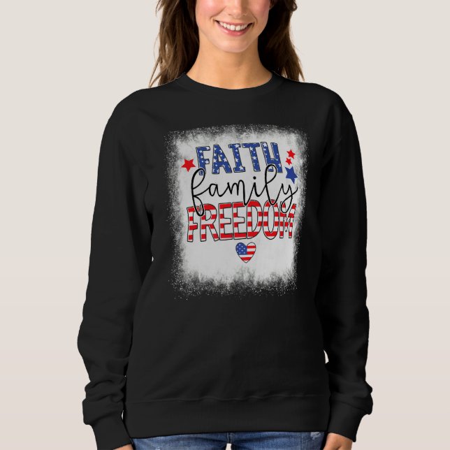 Moletom Patriótico Americano da Liberdade Familiar da Fé B (Frente)