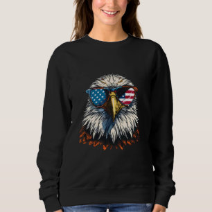 Moletom Patriótico Da Bandeira Americana Bald Eagle Em Qua