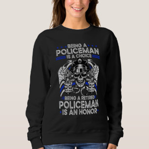 Moletom Patriótico Oficial de Polícia aposentado Honra de 