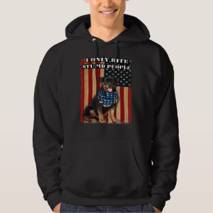 Moletom Patriótico Rottweiler Eu Só Mordo Pessoas Estúpida