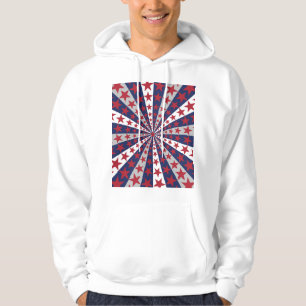 Moletom Patriótico Sunburst: Trabalho de arte de Bandeira