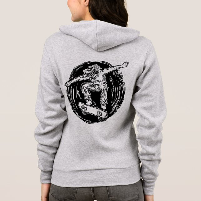 Moletom Patrocinador lendário Fazendo skate de Médio-Ar (Verso)