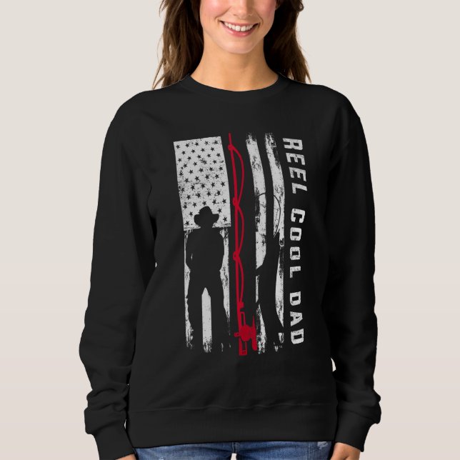 Moletom Pavilhão americano da pesca do Pai Legal da rola (Frente)