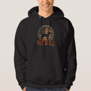 Moletom Pavilhão americano Pitbull Bandeira Usa Cão Patrió