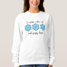 Moletom Paw Print Winter Snowflake Puppy Kisses