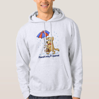 Moletom Pawsitively Prepared – Cute Dog with Umbrella