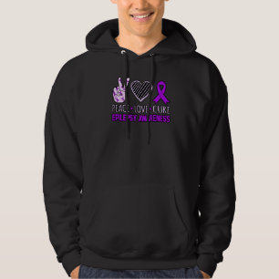 Moletom Paz Amor Cura Consciência Epilepsia Mês Roxo Gr