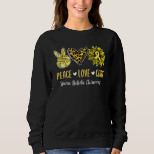 Moletom Paz Amor Cura Cura Sunflower Spina Bifida Consciên