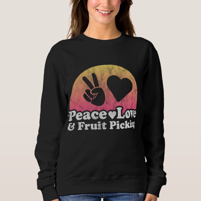 Moletom Paz, amor e Fruta (Frente)