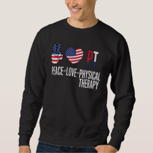 Moletom Paz Amor Fisioterapia Bandeira EUA Americana T