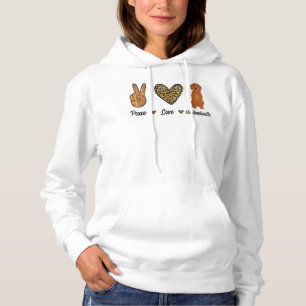 Moletom Paz Amor Goldendoododle Leopard Lover Pet Dog