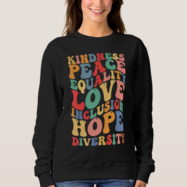 Moletom Paz Amor Inclusão Igualdade Diversidade Direitos H (Frente)