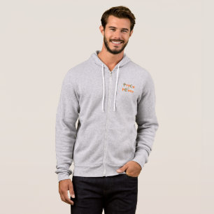 Moletom Paz de Ensino   Homens Cheio-zip-Hoodie